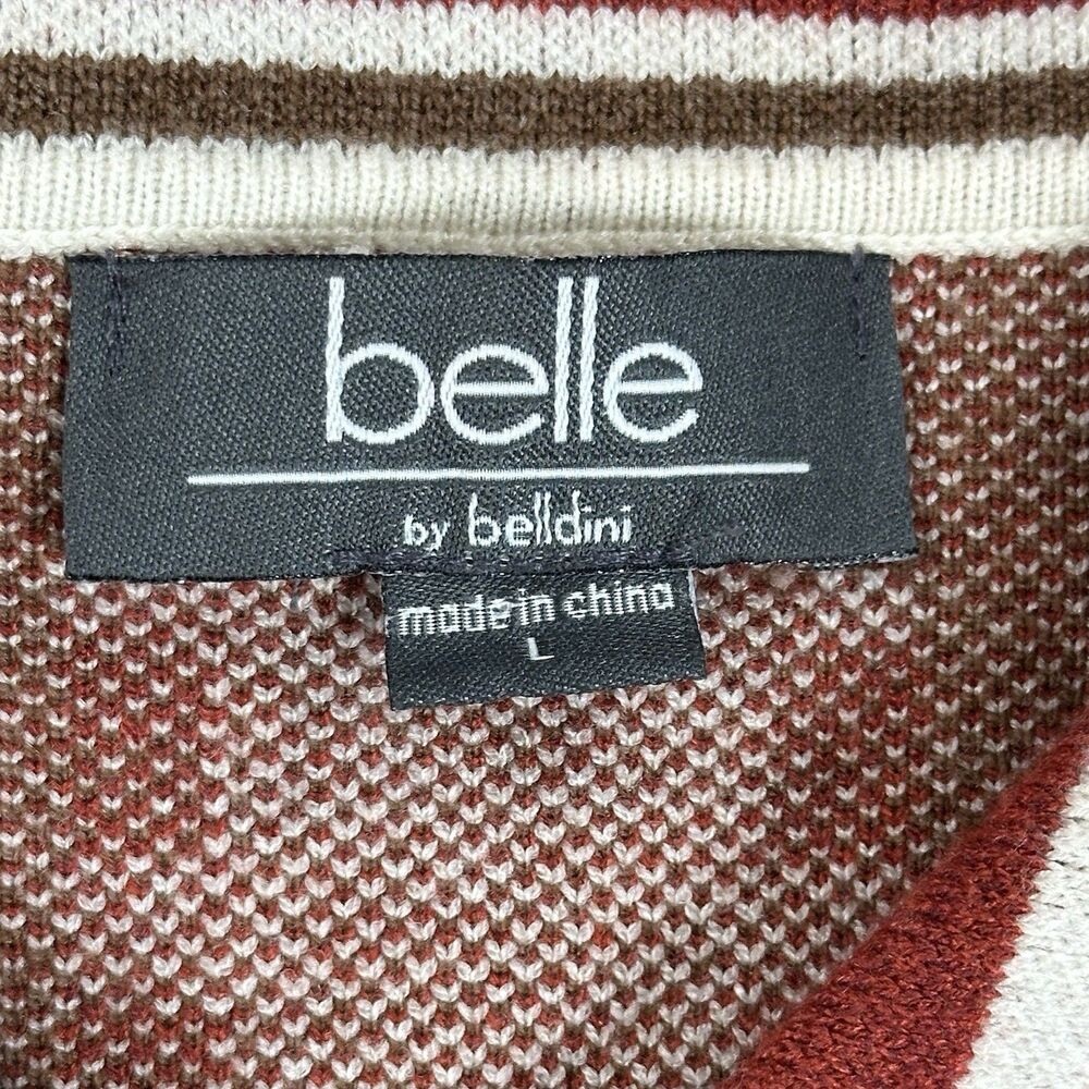 Belle by Belldini‎ Plaid Sweater Blazer Womens L Knit Jacket Button Front Fal - Picture 2 of 12